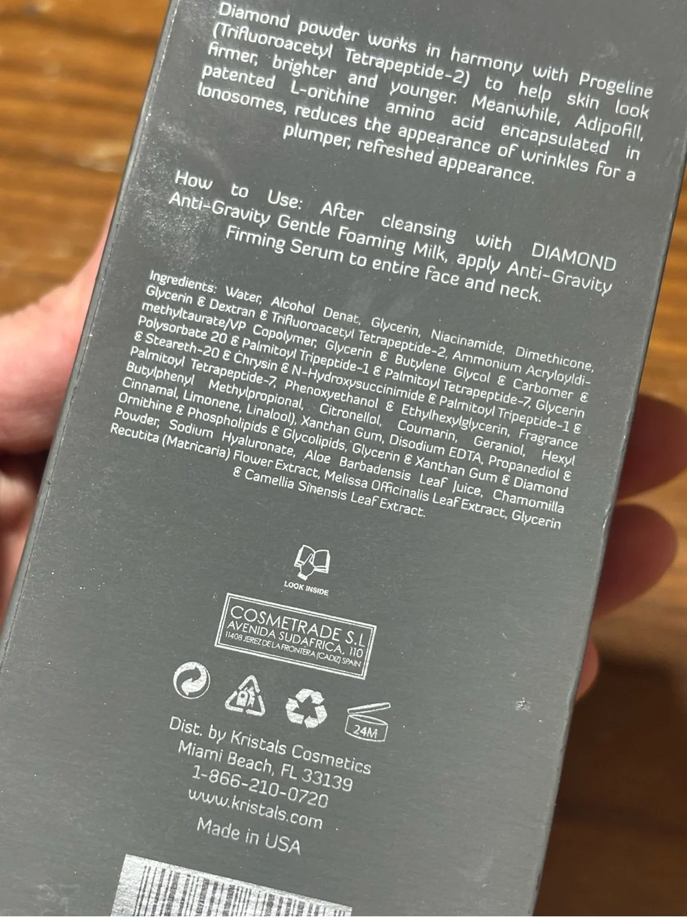 Kristals Cosmetics Diamond Anti-Gravity Firming Serum
